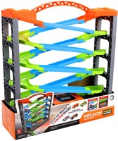 KiddyGo pista de carreras juguete - pista deluxe con 5 niveles y 2 coches