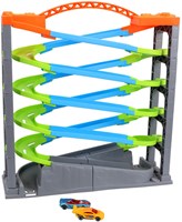 KiddyGo pista de carreras juguete - pista deluxe con 5 niveles y 2 coches-2
