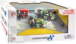 Carrera Super Mario set coche de juguete pull back kart 3 piezas Mario