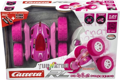 Carrera RC Mini Turnator 2.0 - Rosa - Coche acrobático con LED-3