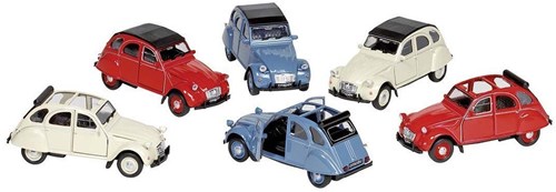 Goki Citroën 2CV coche de juguete con motor de retrofricción - metal - escala 1:34-39-3