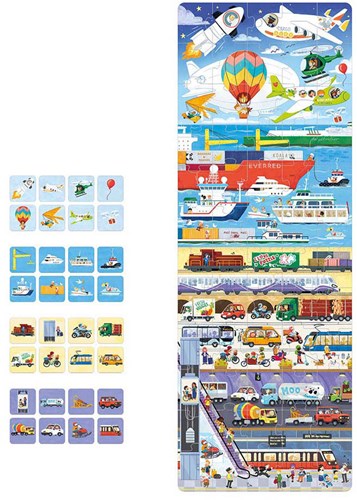 Banana Panda puzzle transporte juguete educativo vehículos 60 piezas niños-2
