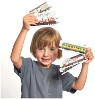 Banana Panda puzzle tren juguete - Mix and Match Trenes 54 piezas-3