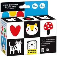 Banana Panda tarjetas bebé alto contraste para bebés 0-3 meses educativo