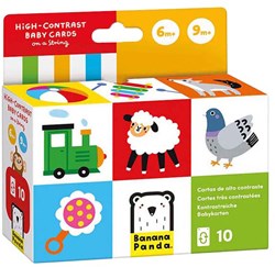 Banana Panda tarjetas para bebés de alto contraste juguete educativo 6-9 meses