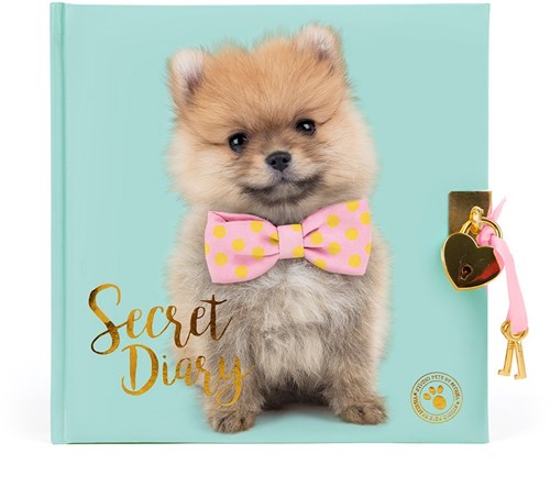 Studio Pets diario con candado - Cachorro Pomerania Puffy rosa
