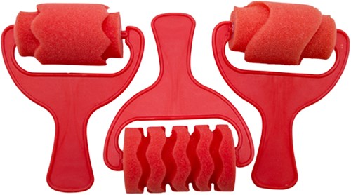 Eduplay rodillos de patrones rojos - set creativo para niños
