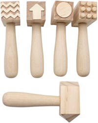 Eduplay set de martillos de madera juguete - juego creativo educativo 5 piezas
