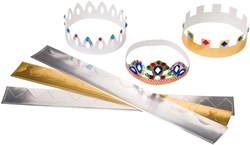 Eduplay coronas metálicas set - coronas de cartón para manualidades 12 piezas