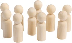 Eduplay figuras de madera juguete - grandes muñecos de madera 10 piezas