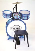 Bontempi batería juguete con tutor electrónico azul 4 piezas-3