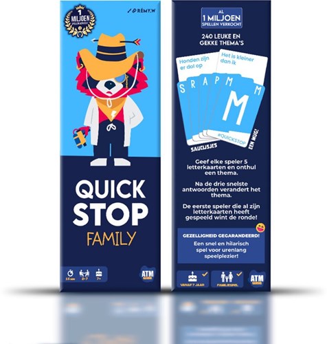 Asmodee juego de cartas Quickstop Family – Juego de mesa familiar – 240 cartas – Rápido y divertido – A partir de 8 años-2