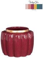 Bloempot Pouff kers Ø12,6xH9,7cm