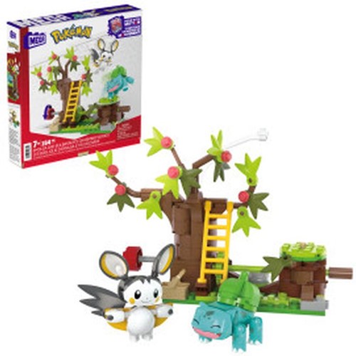 MEGA CONSTRUX POKEMON EMOLGA AND BULBASAURS CHARMING WOODS
