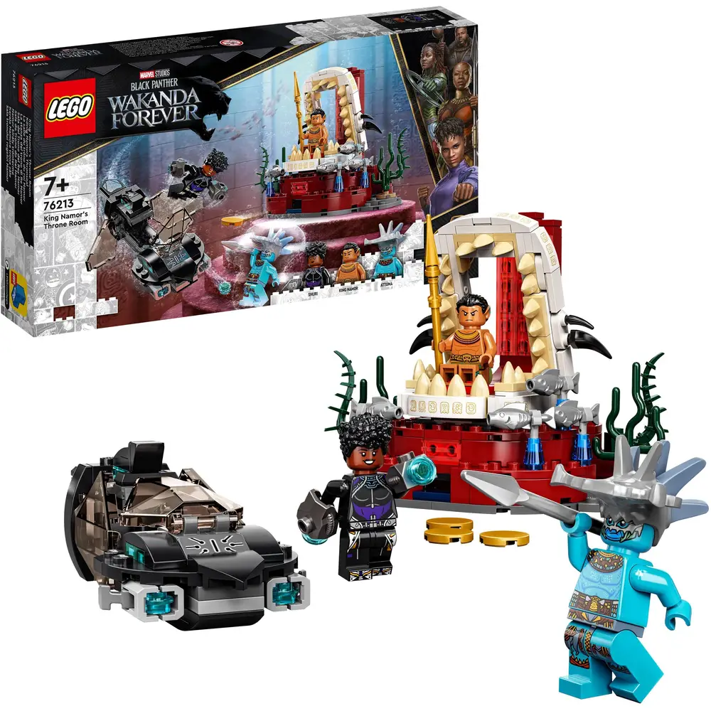 LEGO Super Heroes sala del trono del Rey Namor set de construcción Black Panther 76213