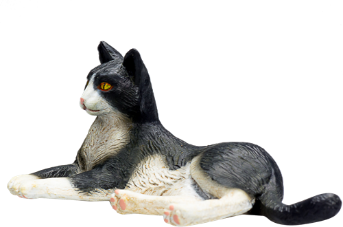 Mojo Mascotas juguete Gato Acostado Negro Blanco - 387367