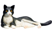 Mojo Mascotas juguete Gato Acostado Negro Blanco - 387367-3