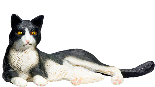 Mojo Mascotas juguete Gato Acostado Negro Blanco - 387367-3