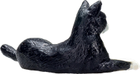 Mojo Pets speelgoed Kat Liggend Zwart Wit - 387367