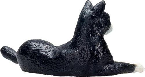 Mojo Pets speelgoed Kat Liggend Zwart Wit - 387367