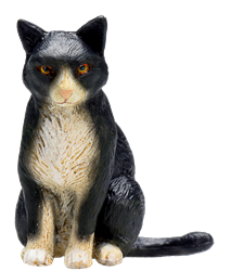 Mojo Mascotas juguete Gato Sentado Negro Blanco - 387371