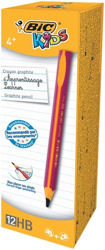 BIC lápiz para niños rosa - lápiz de grafito HB para principiantes-2