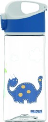 SIGG botella infantil Dino 0,45L - Tritan - azul transparente - con pajita