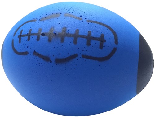 Balón de rugby de espuma azul 24,5*18 cm