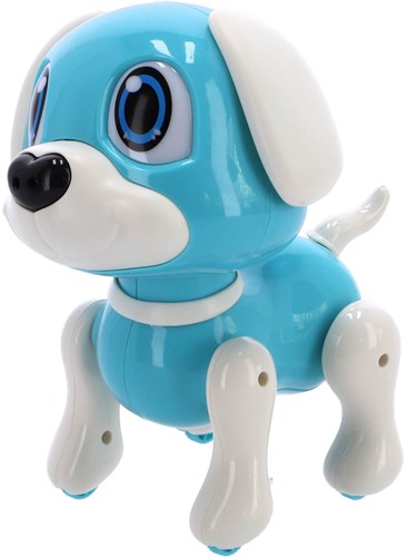 KiddyGo perro robot juguete interactivo Baby Rick azul con luz y sonido-3