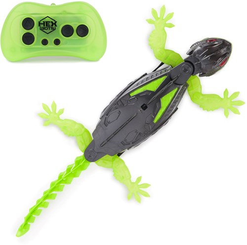 Spin Master juguete robot HexBots Wall Crawler Gecko verde-3