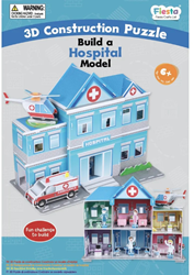 Fiesta Crafts kit de construcción 3D hospital juguete educativo de cartón