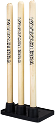 Kookaburra set de estacas de cricket de madera para práctica con base de plástico