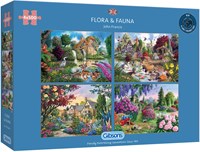 Gibsons puzzle Flora & Fauna - 4 x 500 piezas puzzle animales