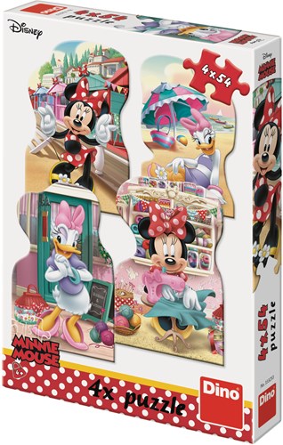 Dino puzzle Minnie y Daisy - 4 puzzles - 54 piezas cartón-2