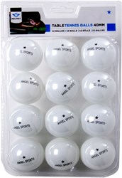 HOT Sports + Toys pelotas de tenis de mesa blancas 12 uds 1 estrella competición 40 mm