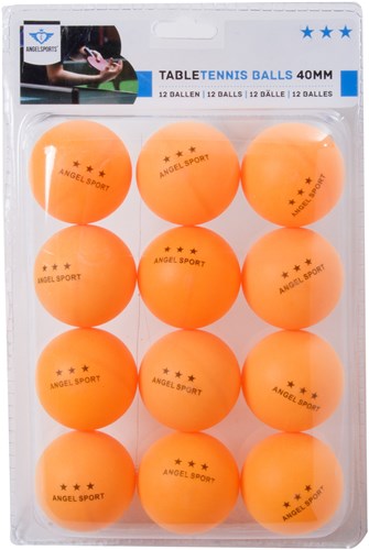 HOT Sports + Toys pelotas de tenis de mesa naranja 12 unidades 3 estrellas 40 mm