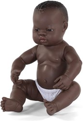 Miniland Muñeco Bebé Africano Niño 40cm Perfume Vainilla Muñeca Marrón