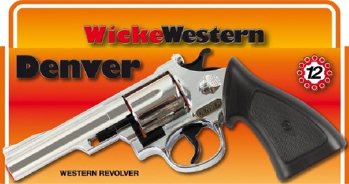 Wicke pistola Denver cromada revólver de juguete 12 disparos