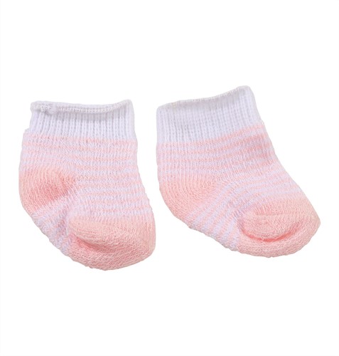 Götz Shoes & Co, sokken ""Stripy pink"", babypoppen 30-33 cm / 42-46 cm / 48 cm / staanpoppen 45-50 cm