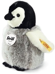 Steiff peluche pingüino Flaps - 16 cm - negro blanco gris