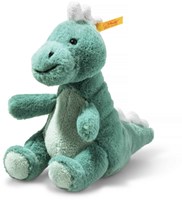 Steiff dinosaurio de peluche Joshi baby T-Rex en maleta - 16 cm - verde claro-2