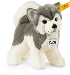 Steiff peluche husky Bernie perro suave gris-blanco 17 cm