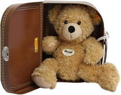 Steiff pluche Fynn Teddy bear in suitcase, beige - 28 cm