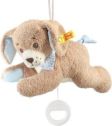 Steiff peluche musical buenas noches perro caja de música azul 22 cm