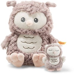 Steiff pluche Ollie owl music box, beige - 21 cm