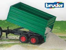 Bruder remolque basculante juguete remolque 1:16 plástico verde