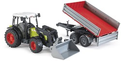 Bruder tractor Claas Nectis 267 F con cargador frontal y remolque basculante juguete