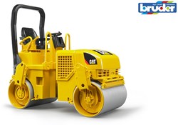 Bruder vehículo de construcción CAT rodillo tándem 1:16 juguete amarillo