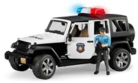 Bruder Jeep Wrangler coche de policía con figura y luz-sonido 1:16