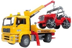 BRUDER MAN TGA Breakdown truck with cross country vehicle vehículo de juguete